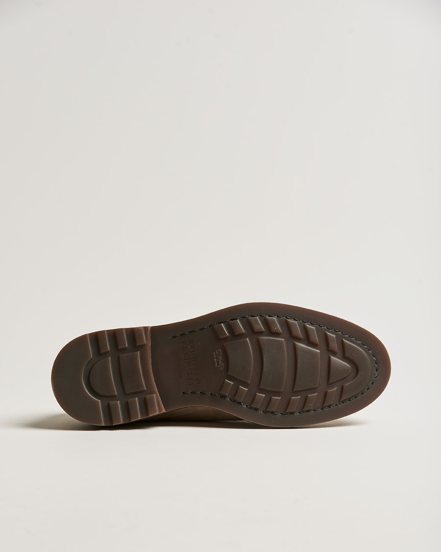 Homme | Brunello Cucinelli Plain Toe Derby Mud Suede | Brunello Cucinelli | Plain Toe Derby Mud Suede