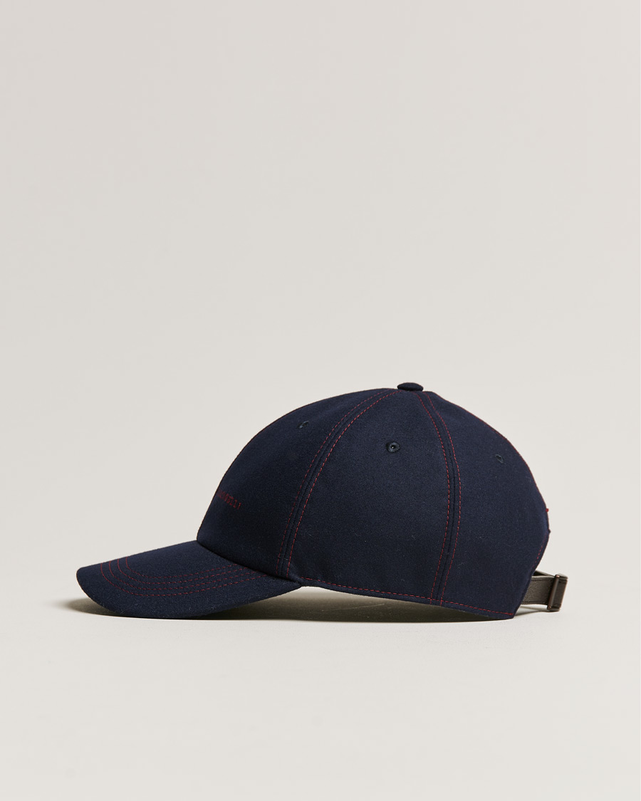 Heren | Brunello Cucinelli Flannel Baseball Cap Navy | Brunello Cucinelli | Flannel Baseball Cap Navy