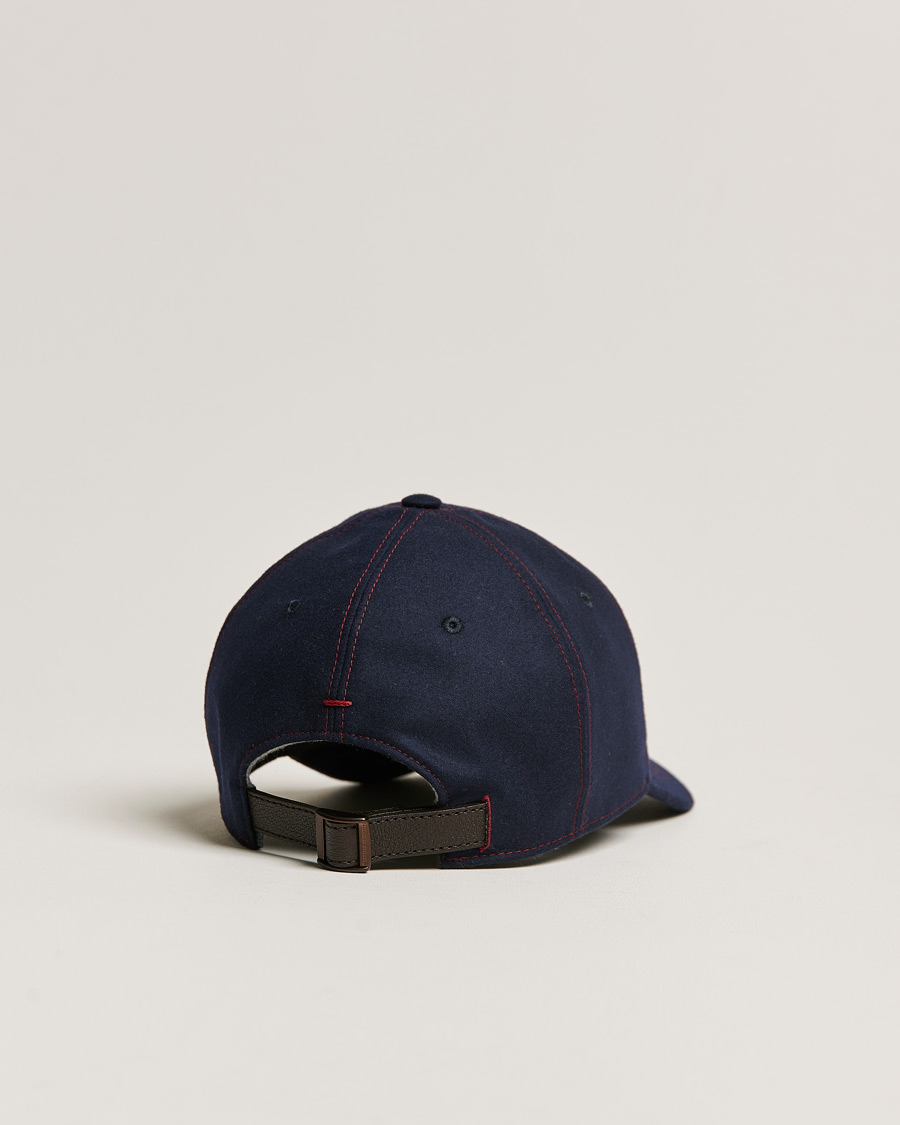 Heren | Brunello Cucinelli Flannel Baseball Cap Navy | Brunello Cucinelli | Flannel Baseball Cap Navy