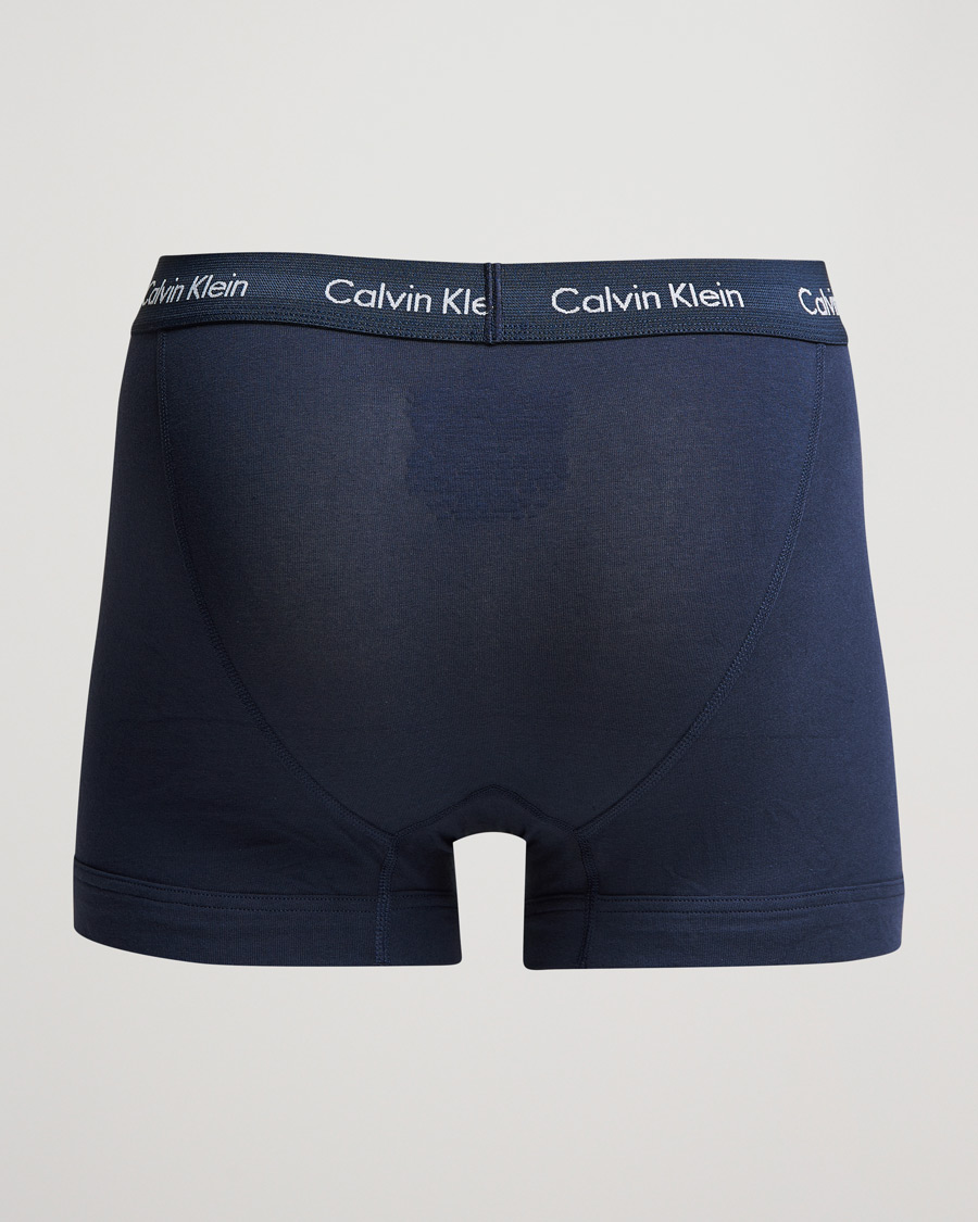 Homme | Sous-Vêtements Et Chaussettes | Calvin Klein | Cotton Stretch 3-Pack Trunk Navy/Blue/Beige
