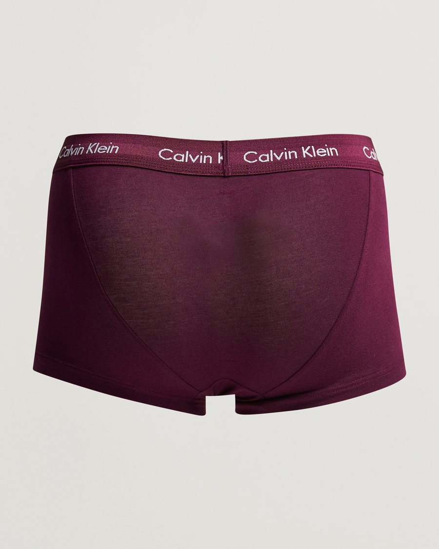 Homme | Sous-Vêtements Et Chaussettes | Calvin Klein | Cotton Stretch 3-Pack Low Rise Trunk Burgundy/Grey/Orange