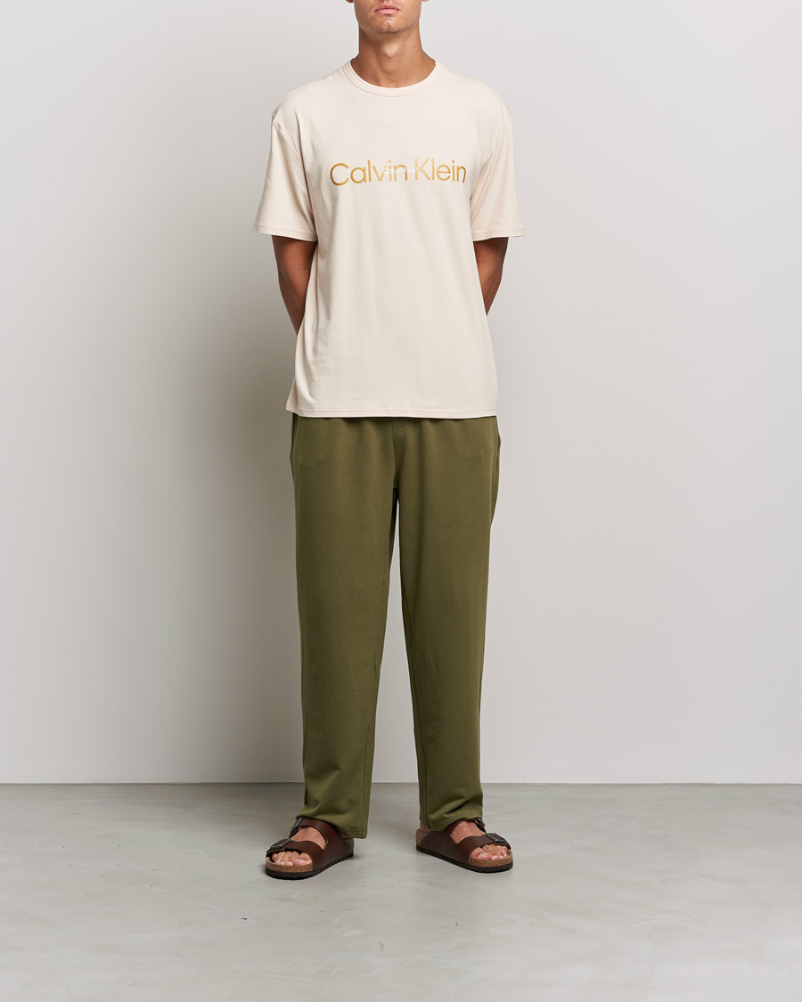 Homme | T-shirts | Calvin Klein | Loungewear Crew Neck T-Shirt Tapioca Beige