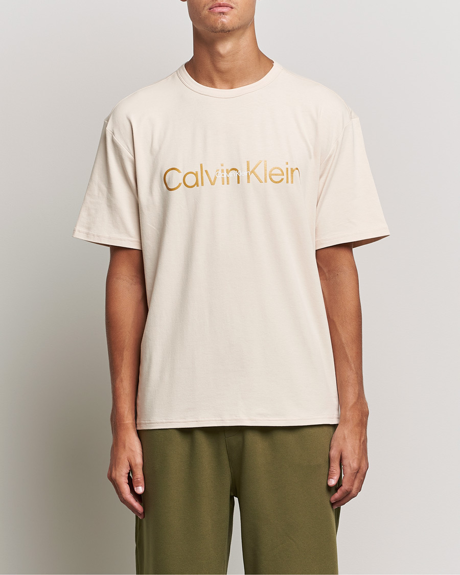 Homme | T-shirts | Calvin Klein | Loungewear Crew Neck T-Shirt Tapioca Beige