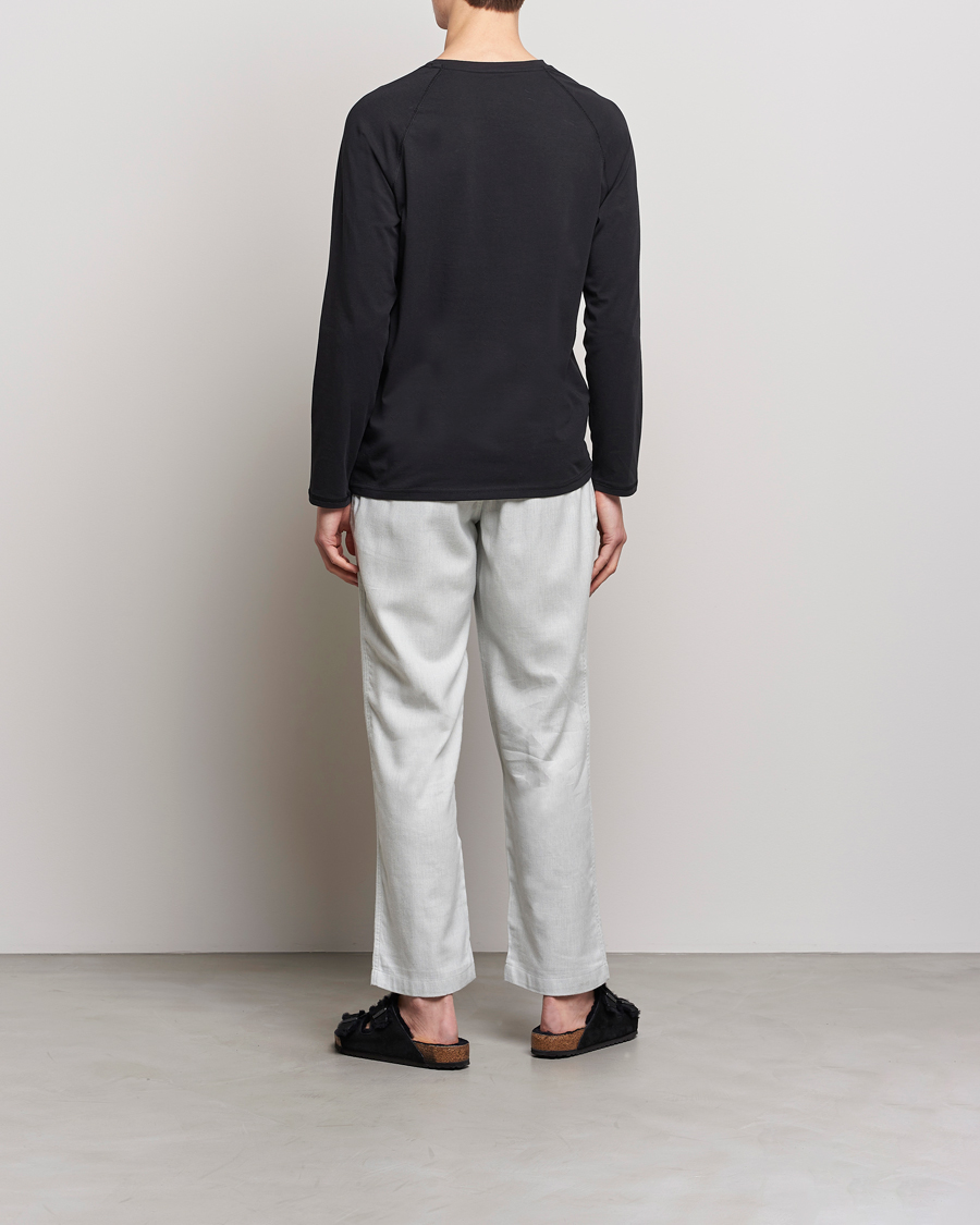 Heren | Pyjama's en gewaden | Calvin Klein | Logo Long Sleeve Pyjama Set Black/White