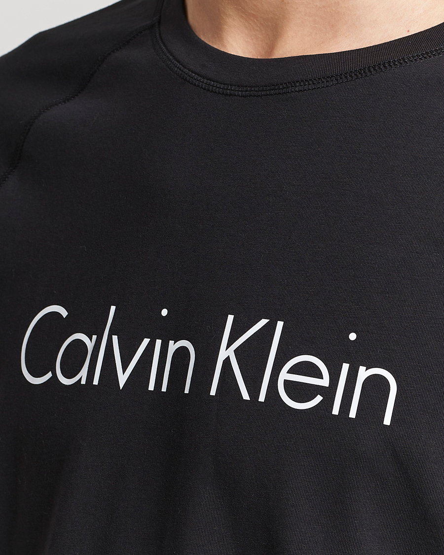 Heren | Pyjama's en gewaden | Calvin Klein | Logo Long Sleeve Pyjama Set Black/White