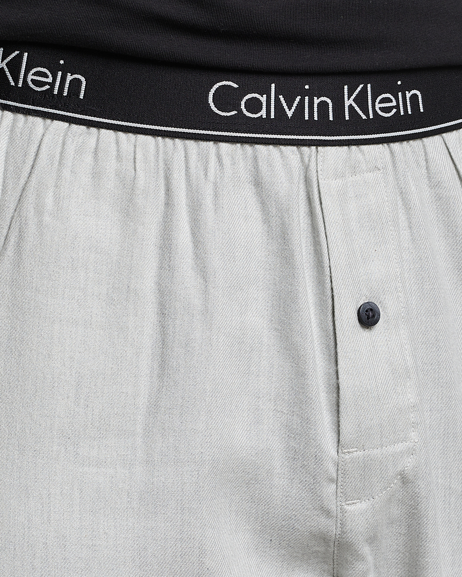 Heren | Pyjama's en gewaden | Calvin Klein | Logo Long Sleeve Pyjama Set Black/White