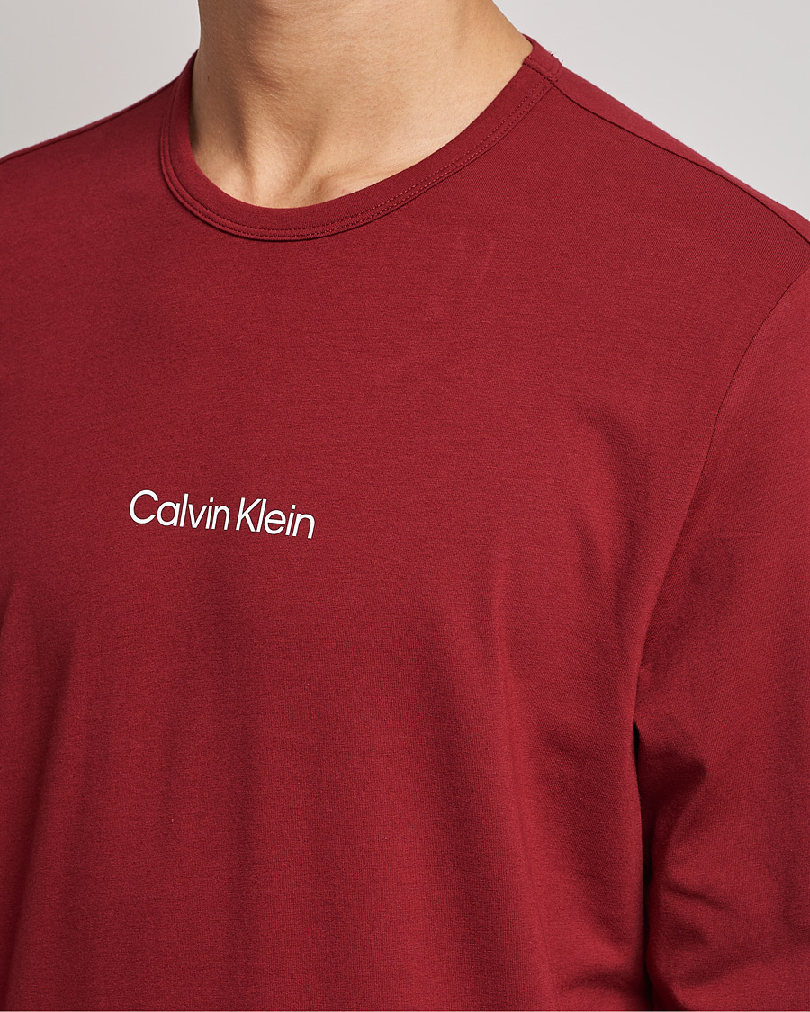 Homme | Peignoirs Et Pyjamas | Calvin Klein | Logo Long Sleeve Checked Pyjama Set Red