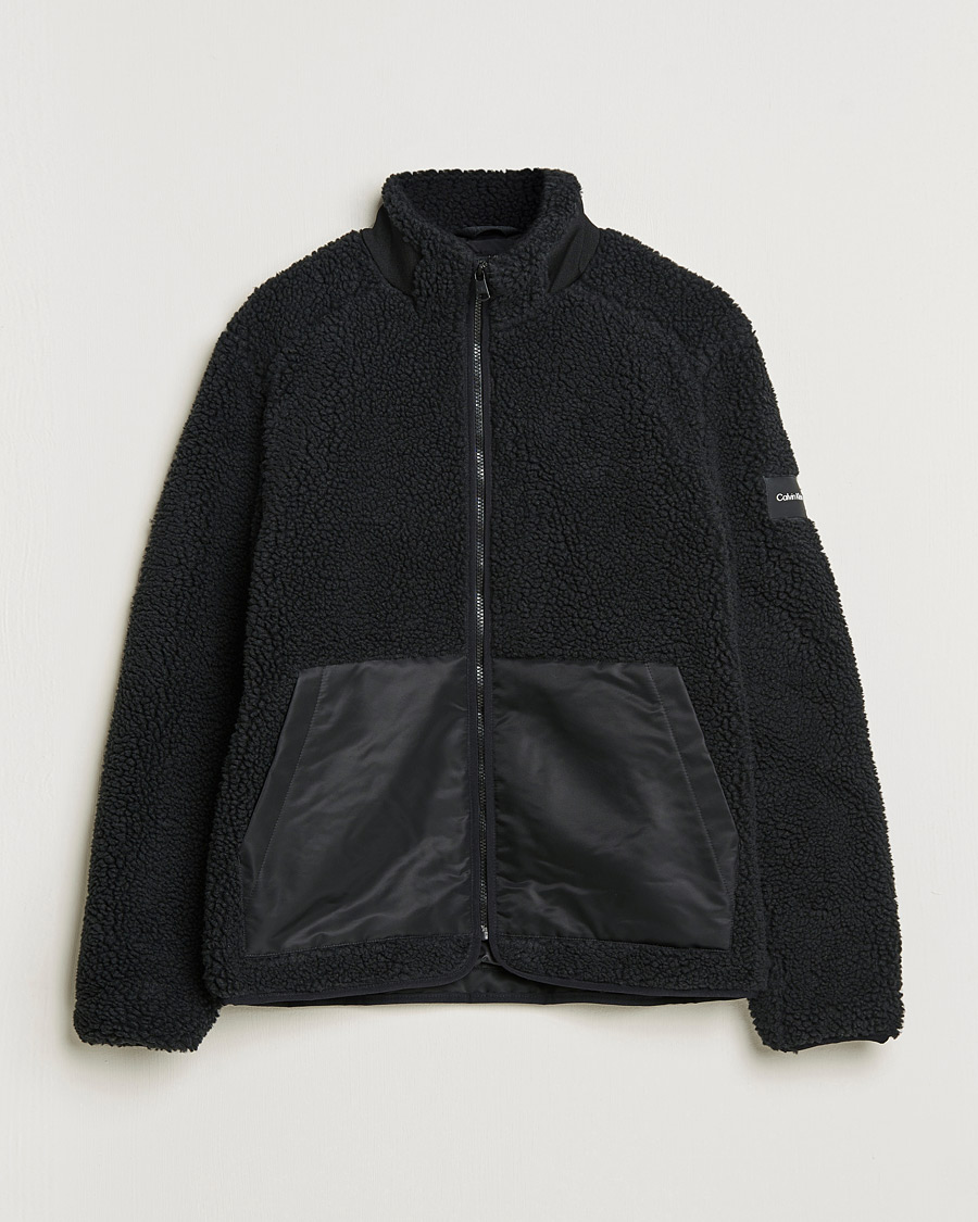 Homme | Pulls Et Tricots | Calvin Klein | Teddy Full Zip Sweater Black