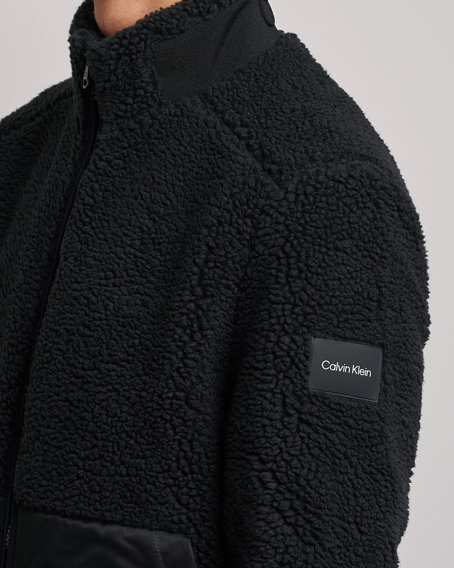 Homme | Pulls Et Tricots | Calvin Klein | Teddy Full Zip Sweater Black