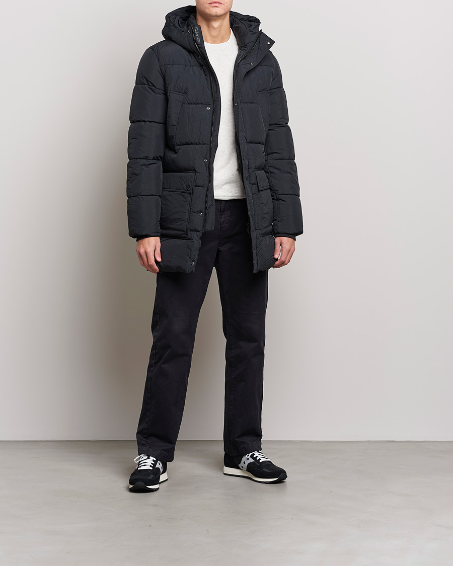 Heren | Jassen | Calvin Klein | Crinkle Nylon Long Puffer Jacker Black