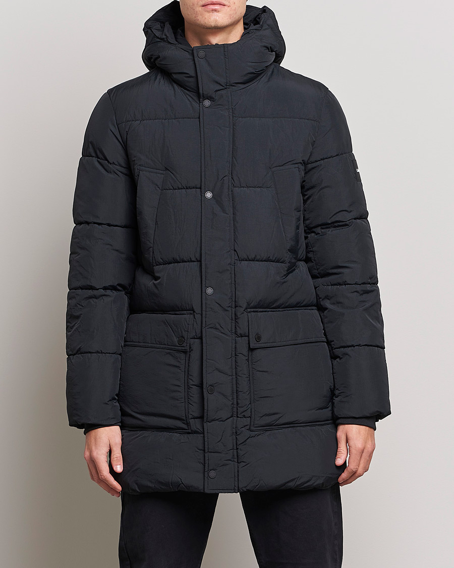Heren | Jassen | Calvin Klein | Crinkle Nylon Long Puffer Jacker Black
