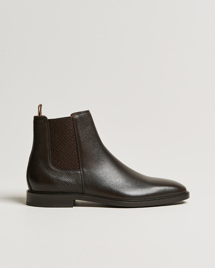 Heren | BOSS Lisbon Leather Chelsea Boots Dark Brown | BOSS BLACK | BOSS Lisbon Leather Chelsea Boots Dark Brown