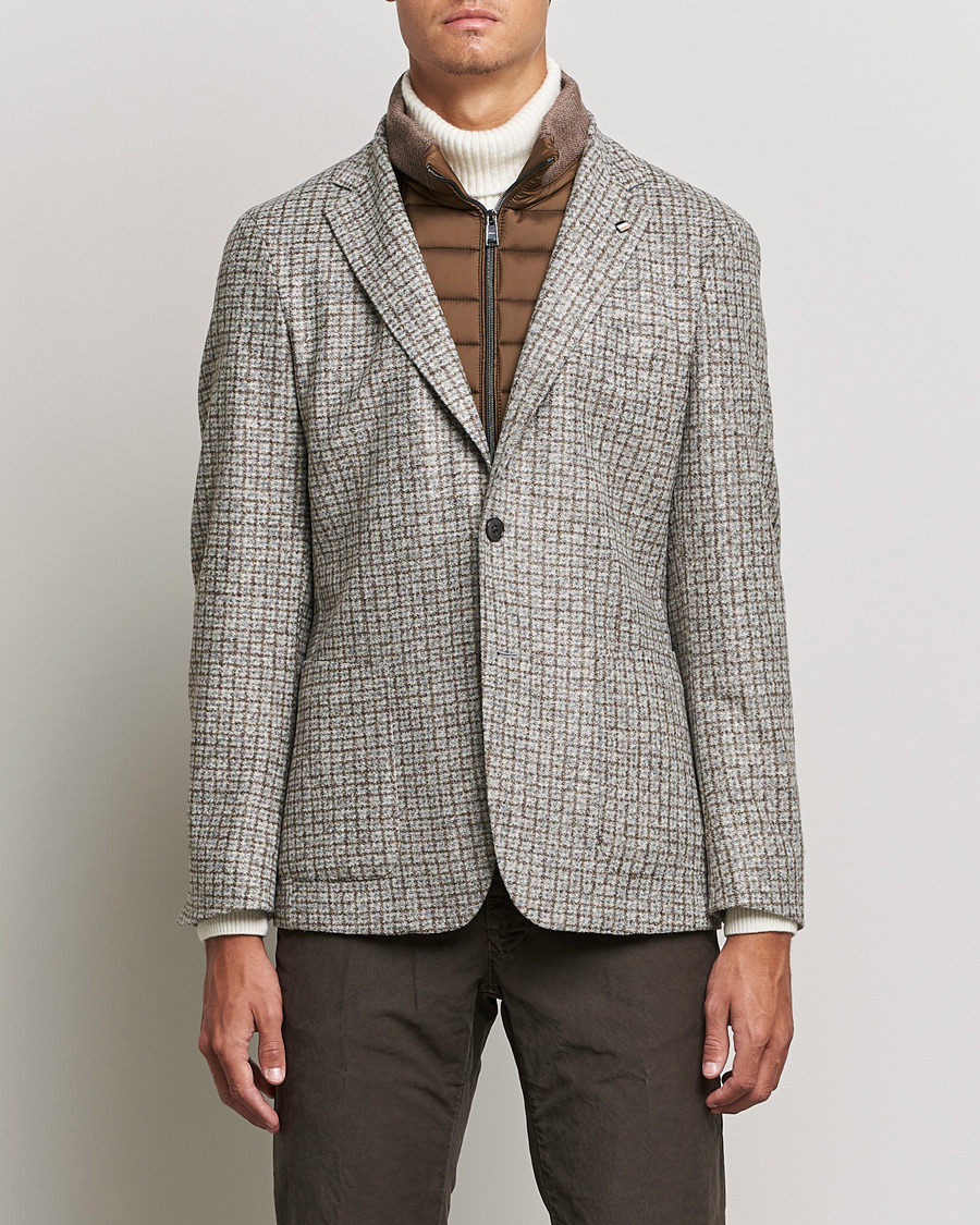 Heren | Blazers | BOSS BLACK | Hanry Wool Checked Patch Pocket Blazer Silver