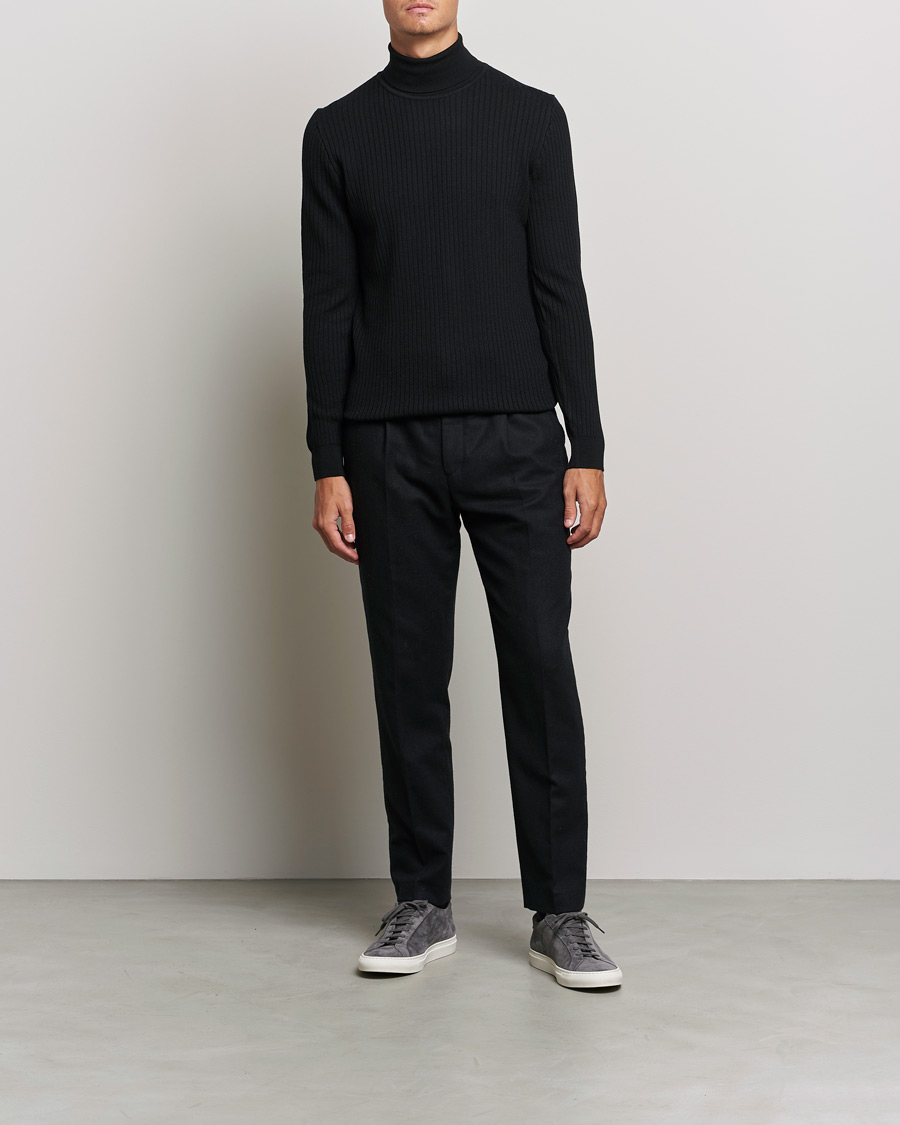 Homme | Pulls Et Tricots | BOSS BLACK | Lanerio Chunky Structured Polo Black