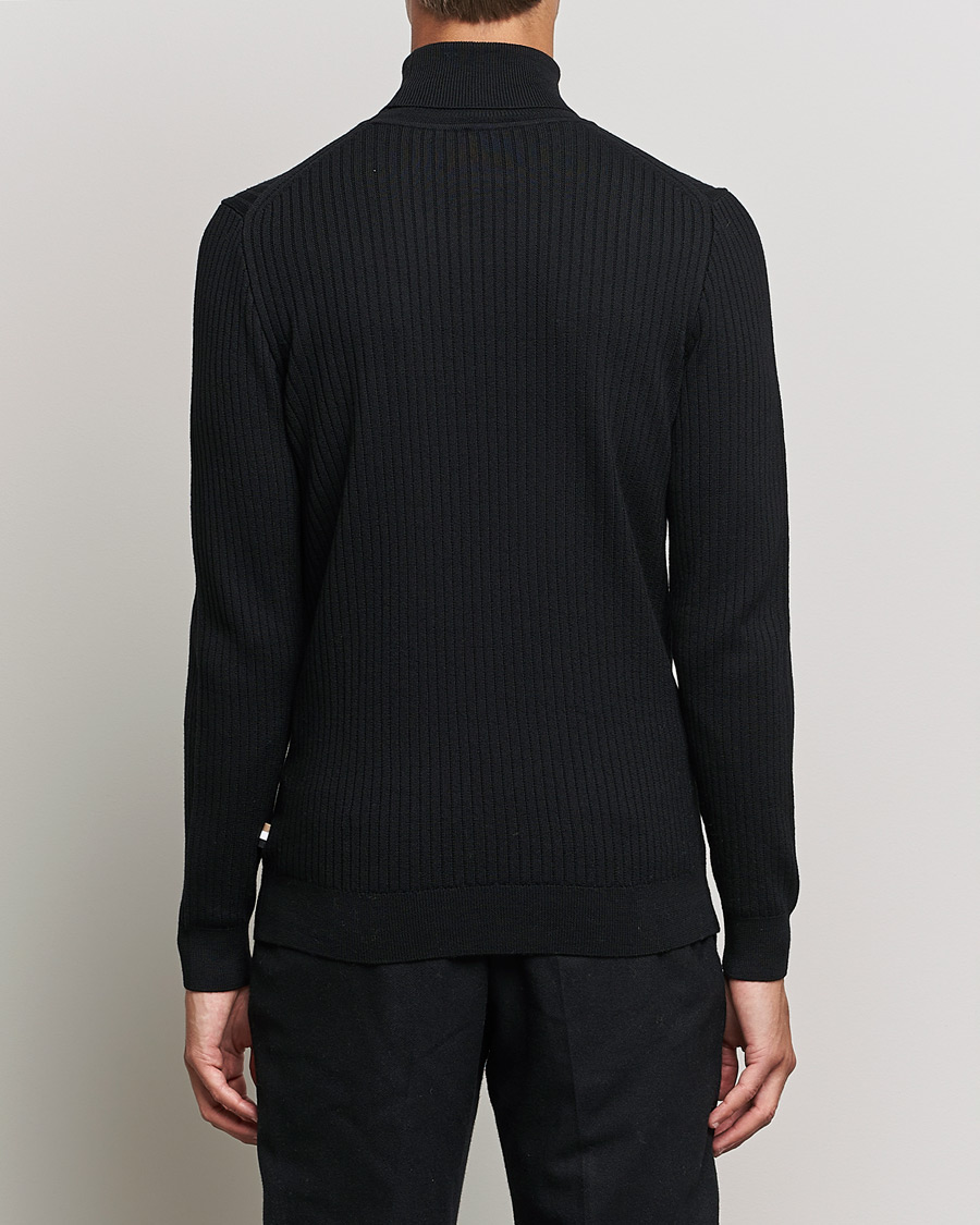 Homme | Pulls Et Tricots | BOSS BLACK | Lanerio Chunky Structured Polo Black