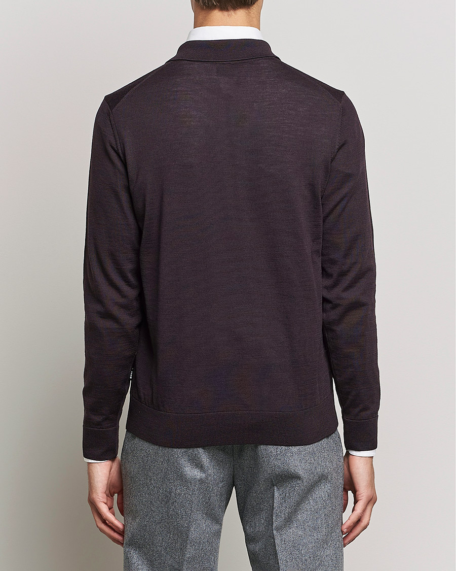 Homme | Pulls Et Tricots | BOSS BLACK | Lancione Merino Knitted Polo Medium Brown
