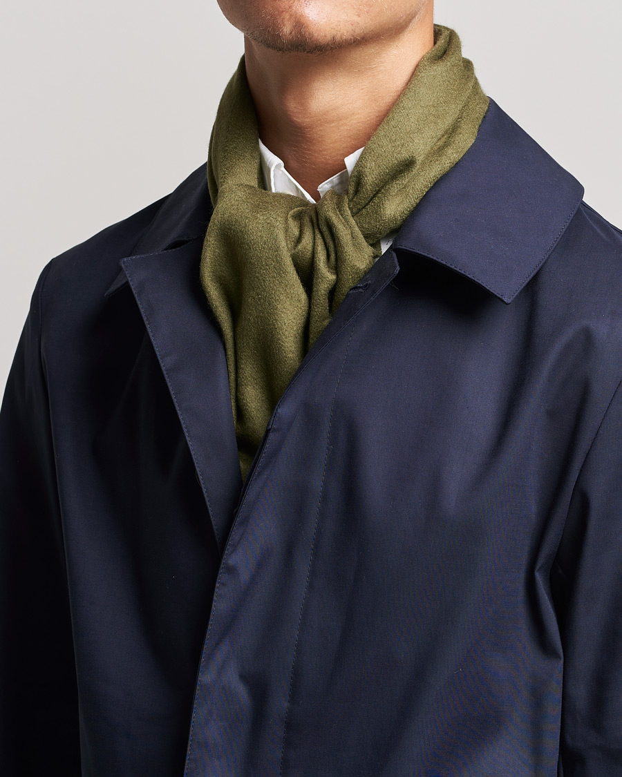 Homme | Scottas Cashmere Scarf Open Green | BOSS BLACK | Scottas Cashmere Scarf Open Green