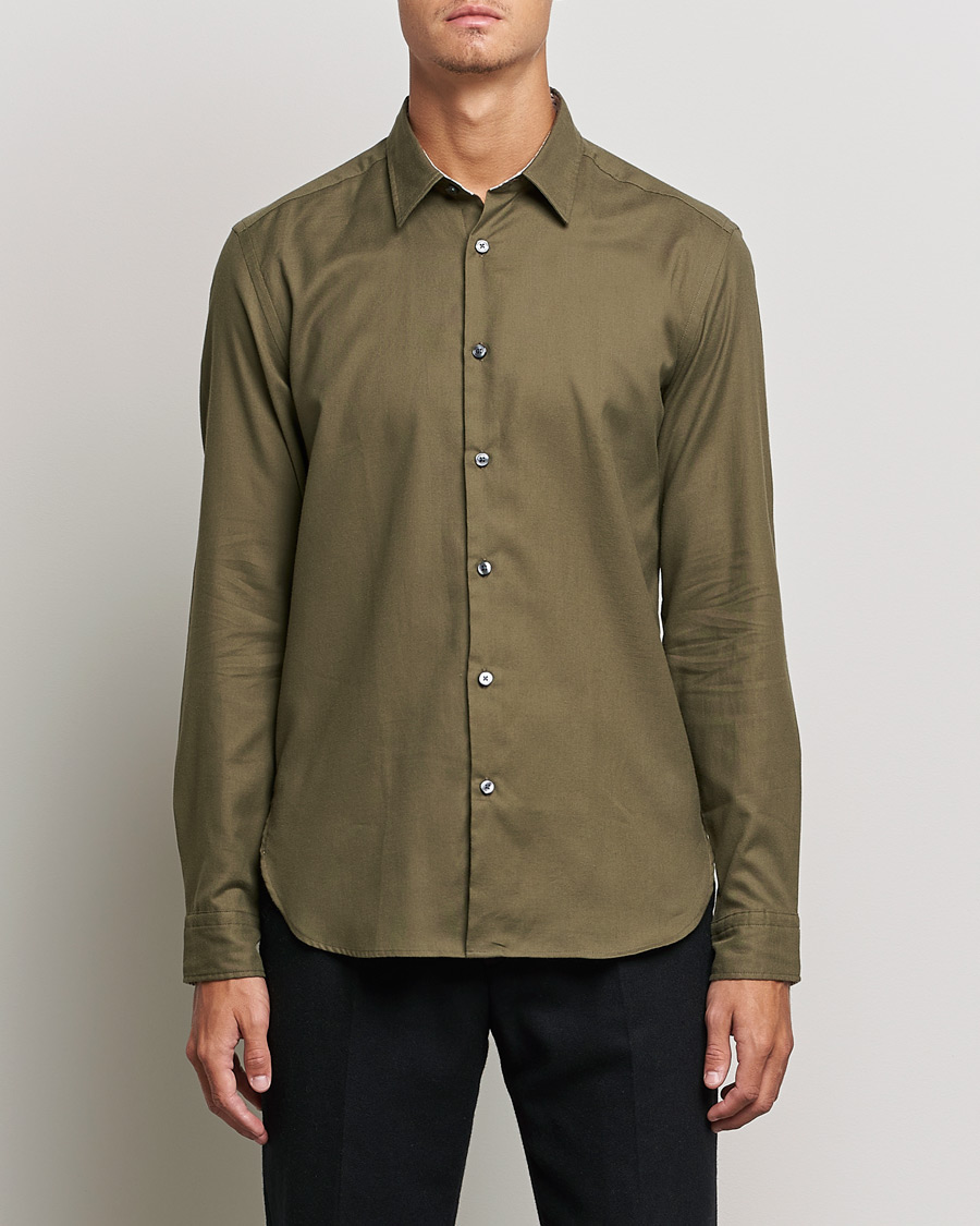 Heren | Overhemden | BOSS BLACK | Liam Flannel Shirt Open Green