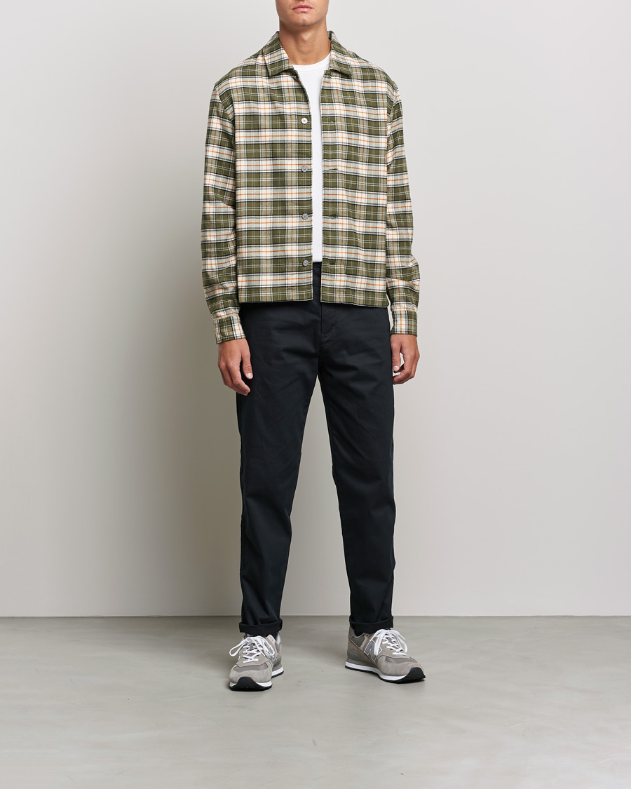 Heren | Overhemden | BOSS BLACK | Nolan Check Flannel Shirt Open Green
