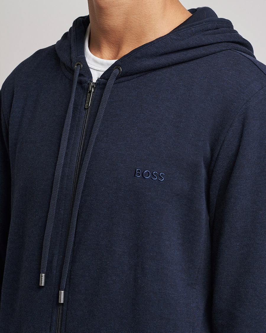 Homme | Pulls Et Tricots | BOSS BLACK | Cashmere Full Zip Hoodie Dark Blue