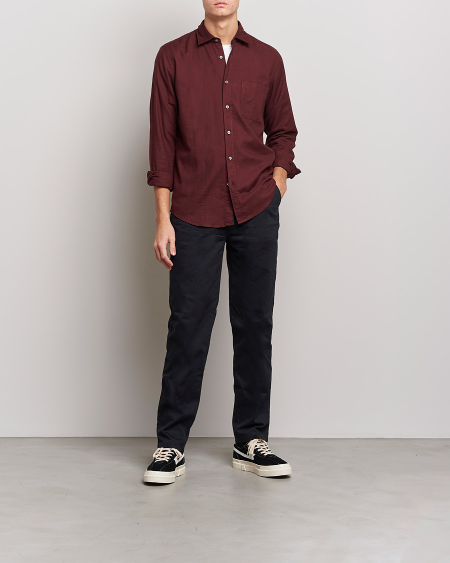 Heren | Overhemden | BOSS ORANGE | Relegant Flannel Shirt Dark Red