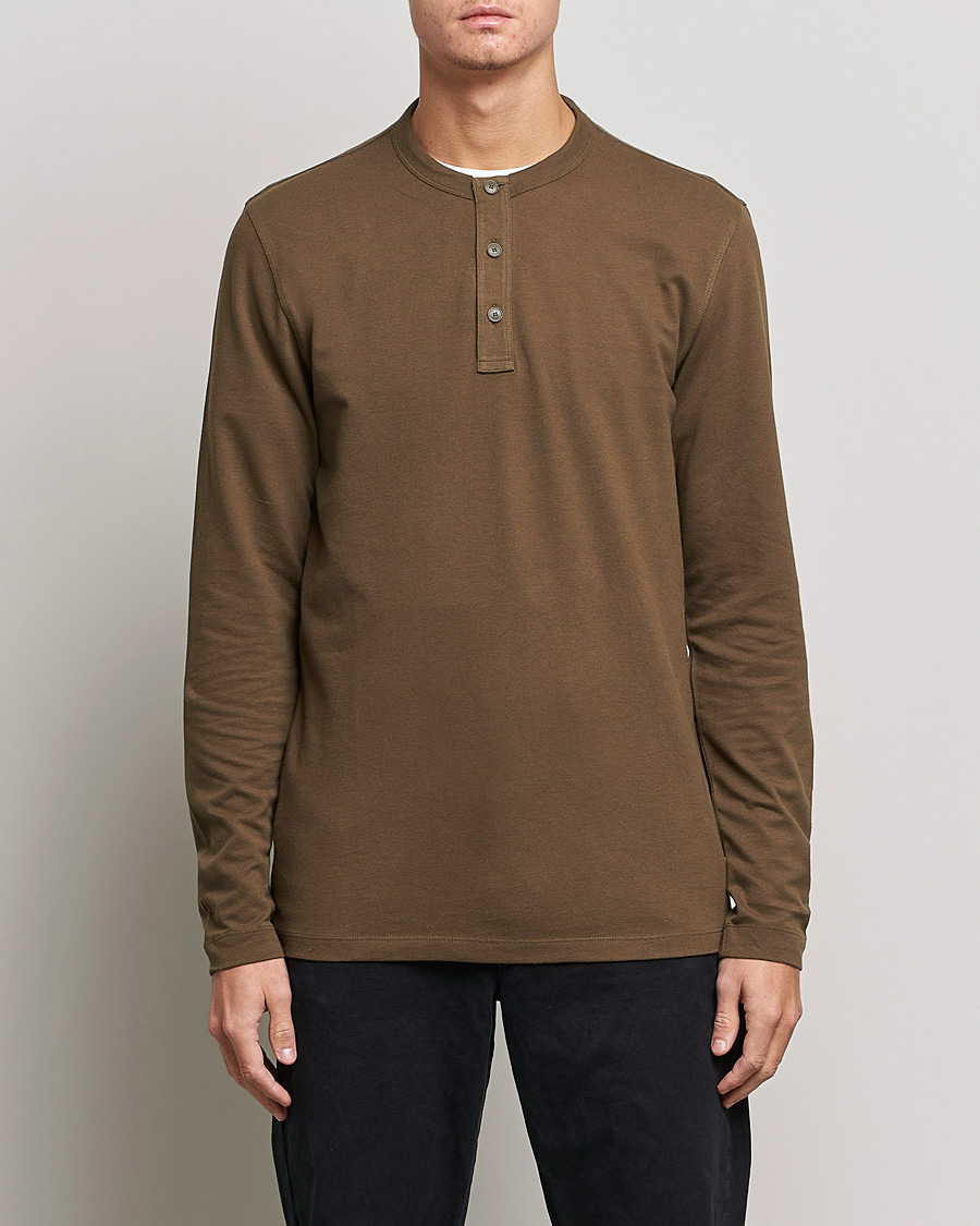 Heren | Truien | BOSS ORANGE | Teetwill Henley Dark Green