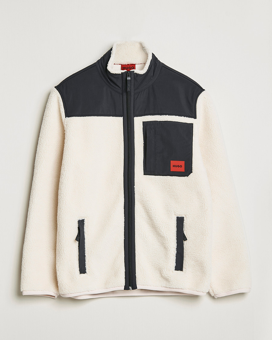 Homme | Pulls Et Tricots | HUGO | Demongras Teddy Full Zip Natural