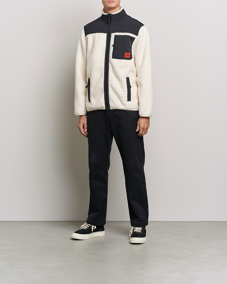 Homme | Pulls Et Tricots | HUGO | Demongras Teddy Full Zip Natural