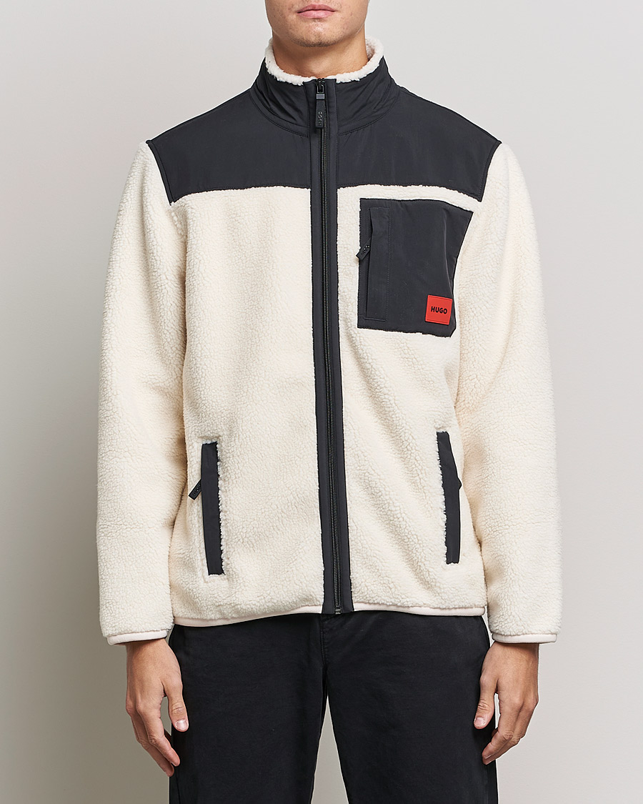 Homme | Pulls Et Tricots | HUGO | Demongras Teddy Full Zip Natural