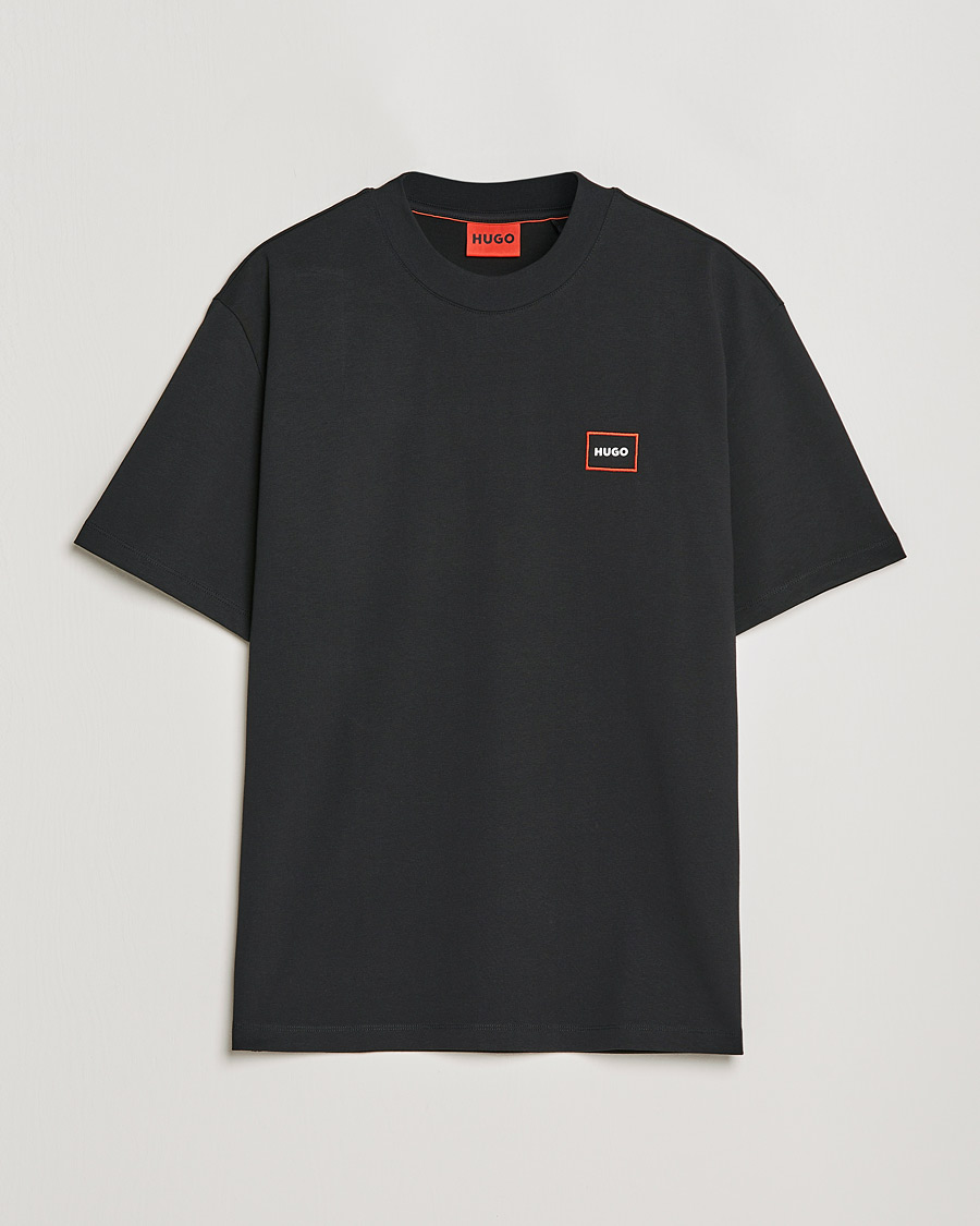 Heren | T-shirts | HUGO | Dosmos Logo Crew Neck T-Shirt Black