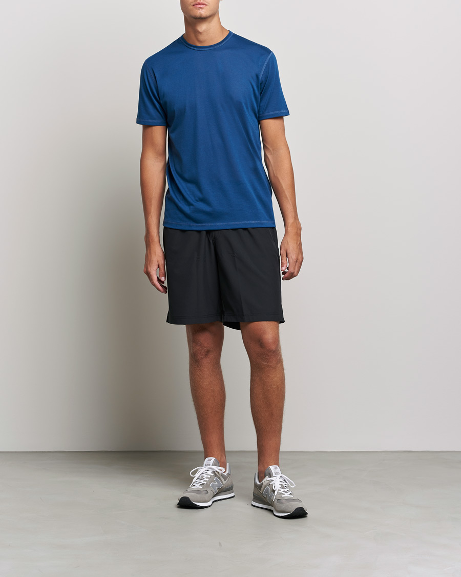 Heren | T-shirts | Sunspel | Active Tee Navy