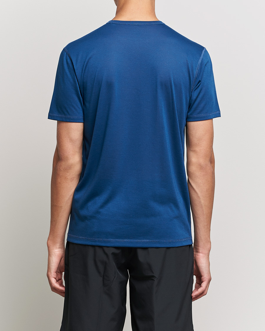 Heren | T-shirts | Sunspel | Active Tee Navy