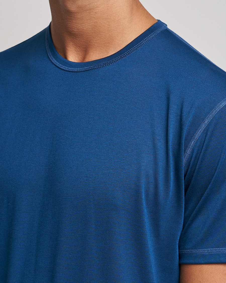 Heren | T-shirts | Sunspel | Active Tee Navy