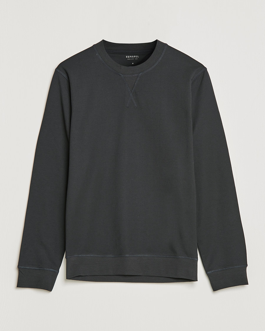 Homme | Pulls Et Tricots | Sunspel | Active Sweatshirt Black