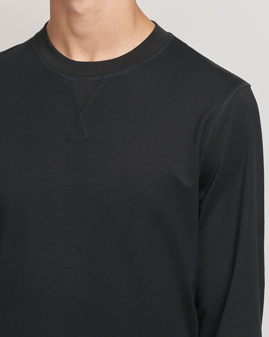 Homme | Pulls Et Tricots | Sunspel | Active Sweatshirt Black