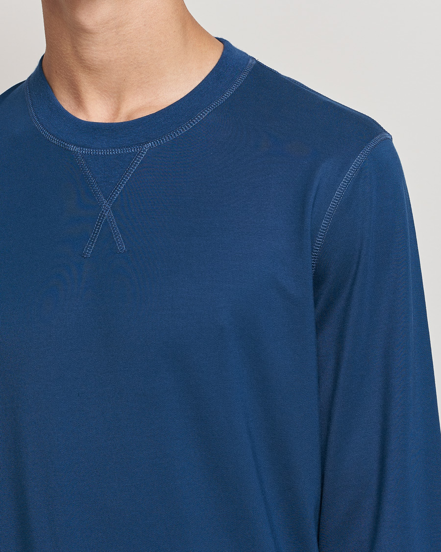 Heren | Truien | Sunspel | Active Sweatshirt Navy