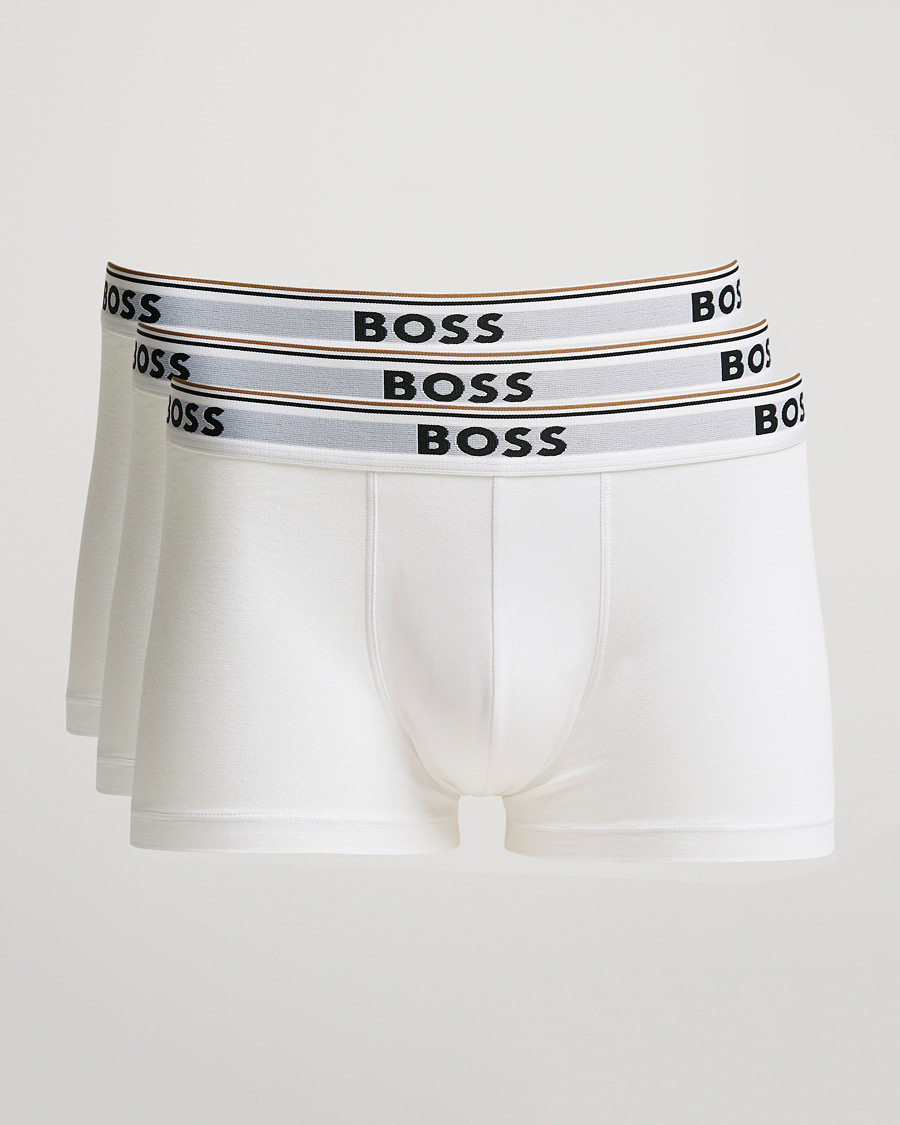 Heren | Ondergoed | BOSS BLACK | 3-Pack Trunk Boxer Shorts White