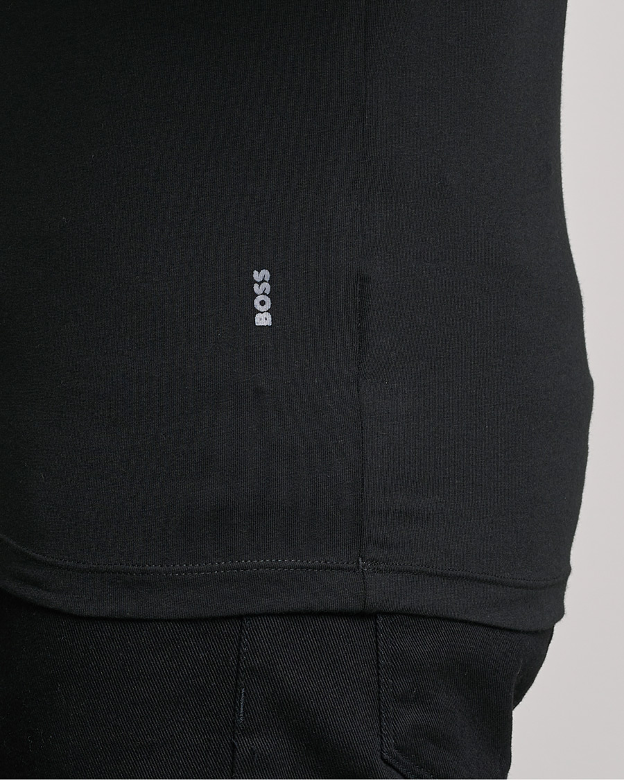 Homme | T-shirts | BOSS BLACK | 2-Pack V-Neck Slim Fit T-Shirt Black