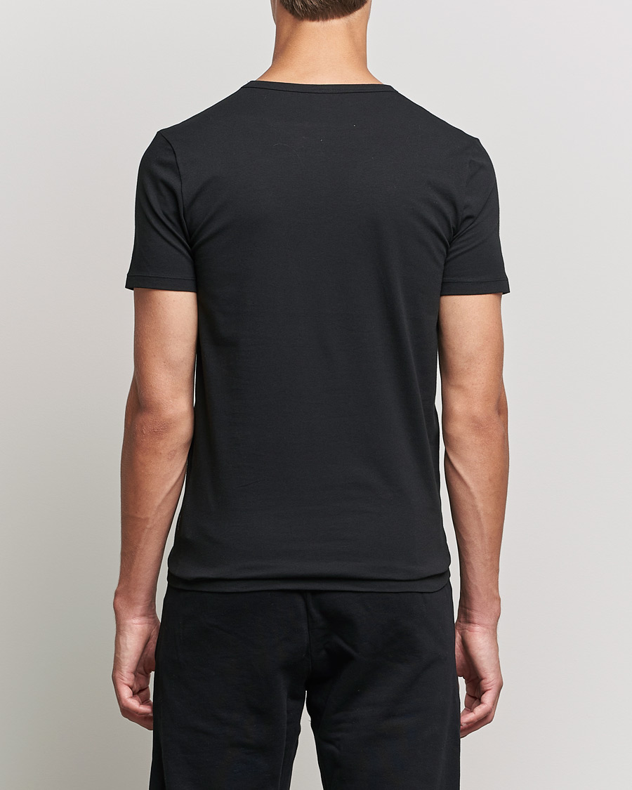 Heren | T-shirts | BOSS BLACK | 2-Pack Crew Neck Slim Fit T-Shirt Black
