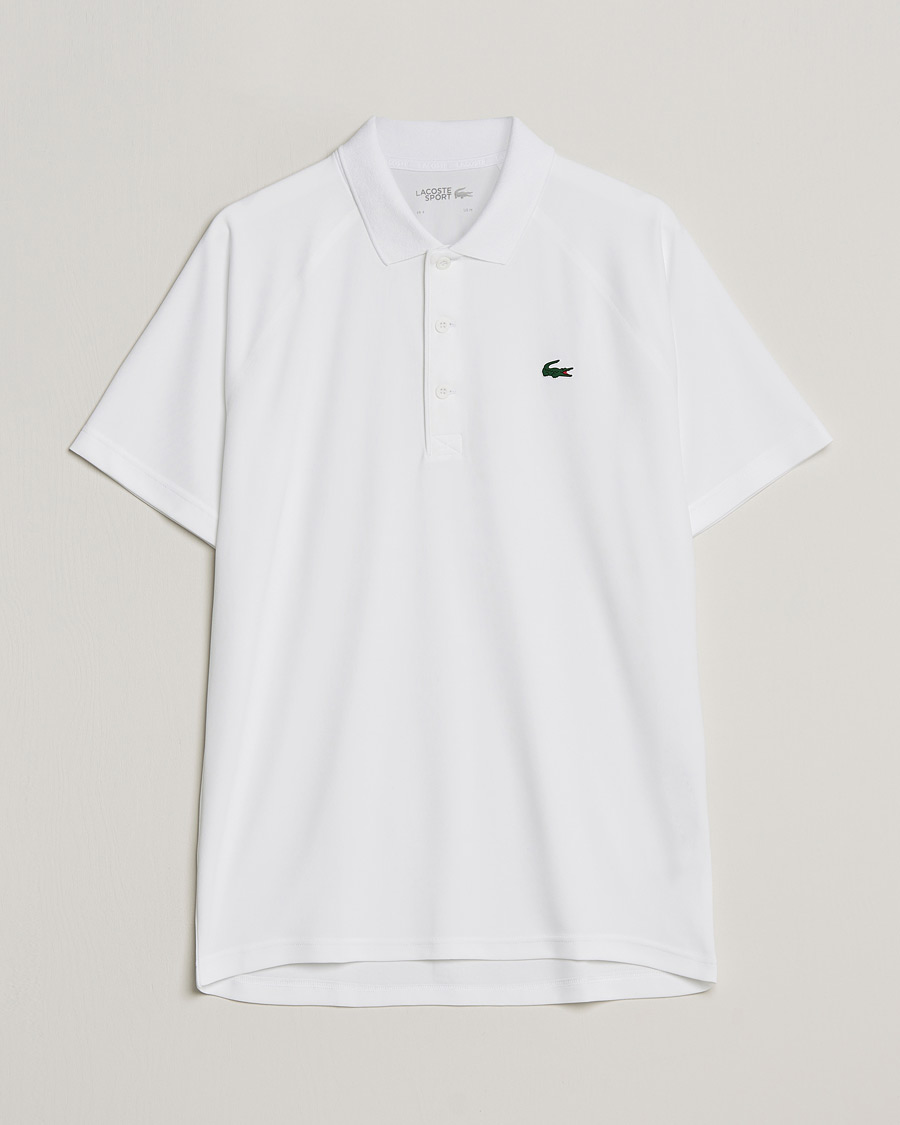 Homme | Polos | Lacoste Sport | Performance Ribbed Collar Polo White