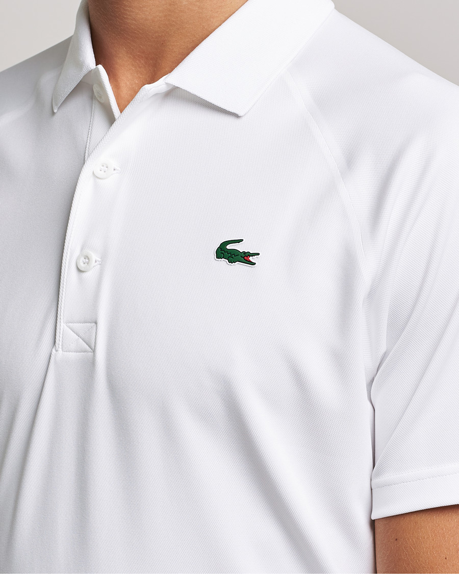 Homme | Polos | Lacoste Sport | Performance Ribbed Collar Polo White