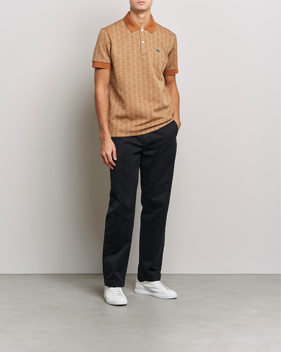 Homme | Polos | Lacoste | Classic Fit Monogram Jacquard Polo Viennese