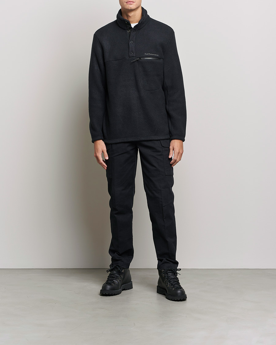 Homme | Pulls Et Tricots | Peak Performance | Fleece Snap T-Neck Black