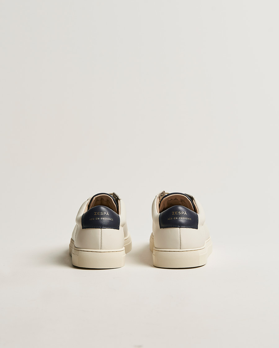 Homme | Zespà ZSP4 Nappa Leather Sneakers Off White/Navy | Zespà | ZSP4 Nappa Leather Sneakers Off White/Navy