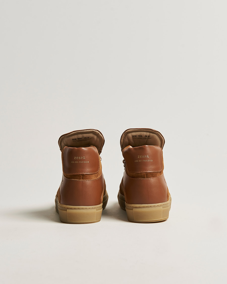 Heren | Zespà ZSP12 Alpine Hiker High Top Suede Sneakers Camel | Zespà | ZSP12 Alpine Hiker High Top Suede Sneakers Camel