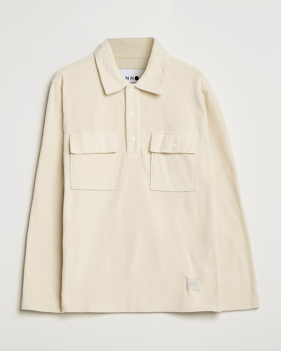 Heren | Truien | NN07 | Vinny Micro Fleece Polo Ecru