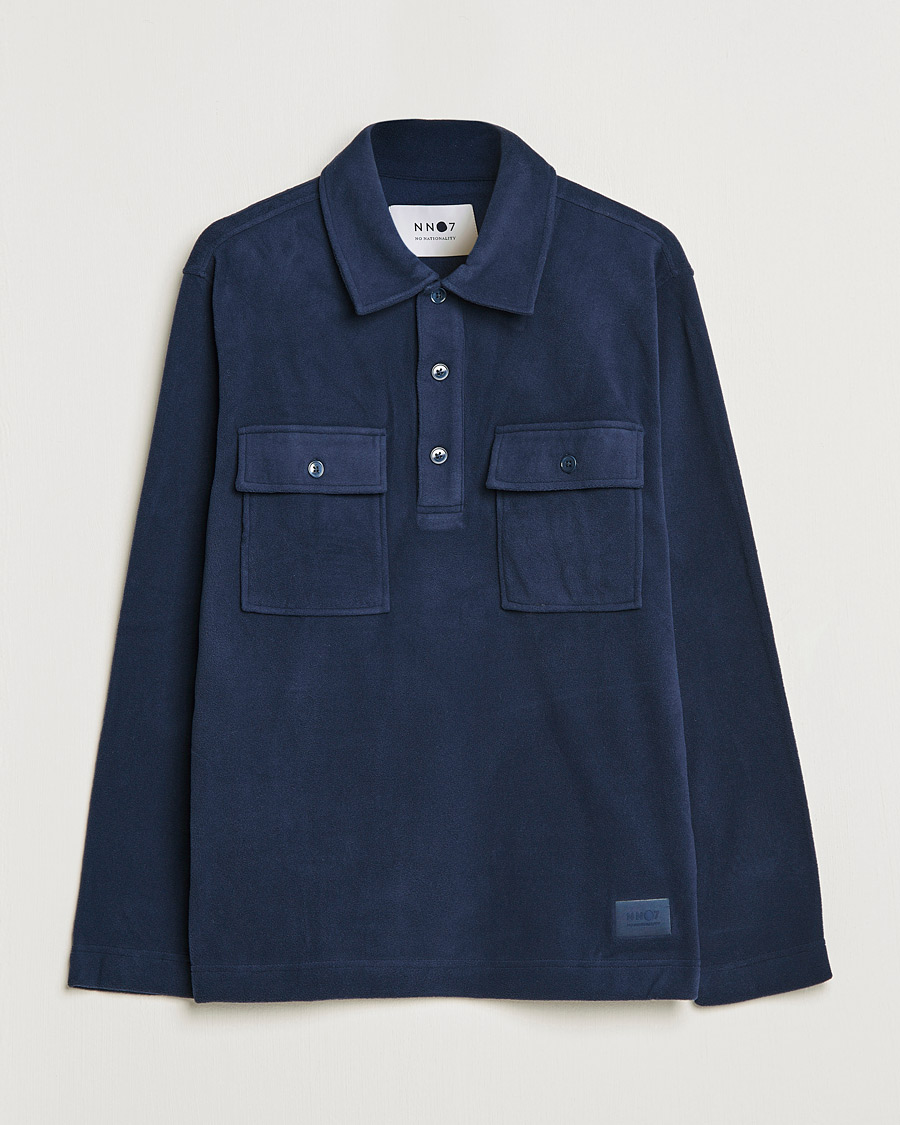 Heren | Truien | NN07 | Vinny Micro Fleece Polo Navy