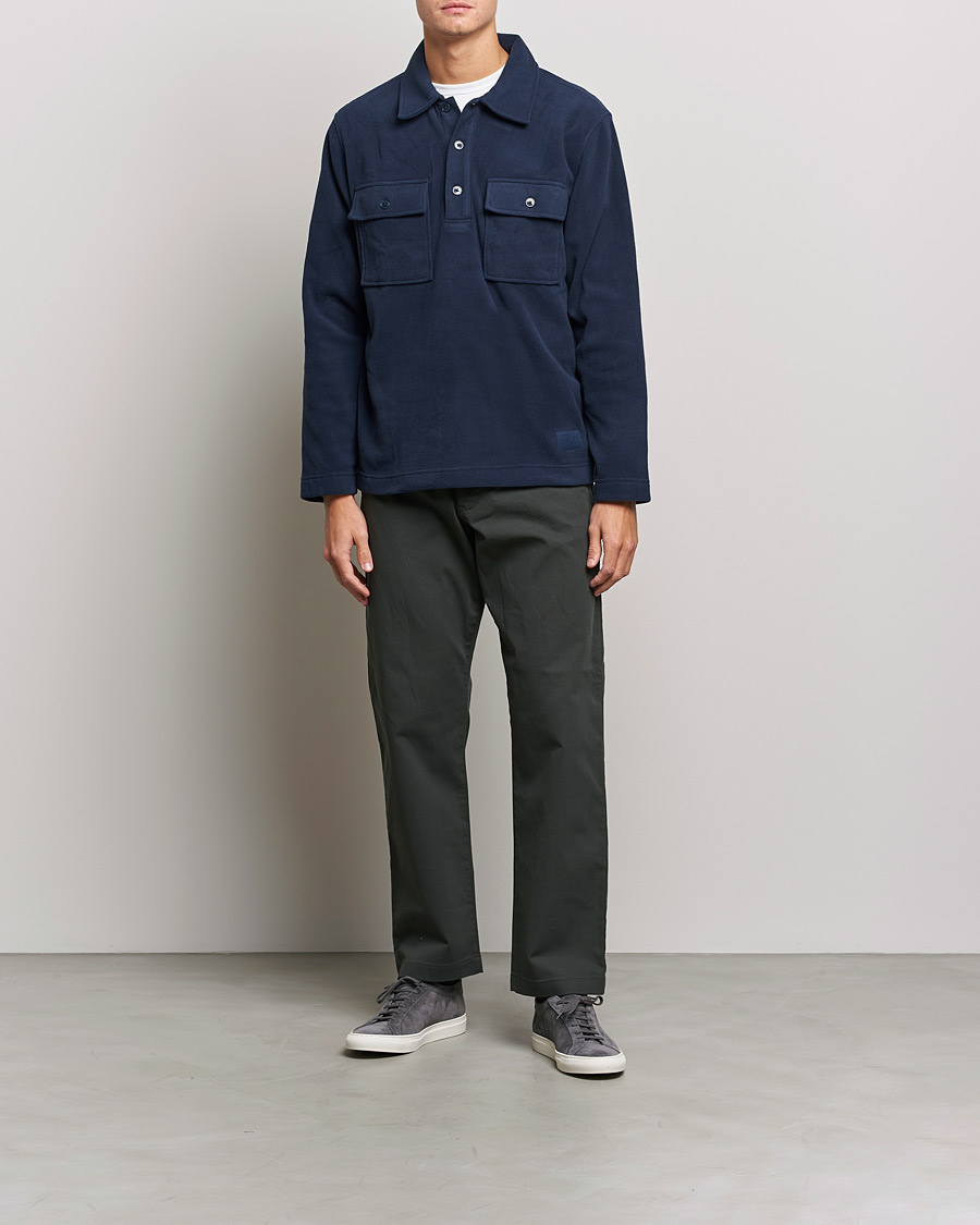 Heren | Truien | NN07 | Vinny Micro Fleece Polo Navy