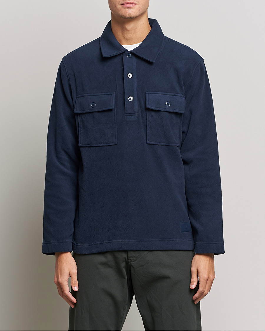 Heren | Truien | NN07 | Vinny Micro Fleece Polo Navy
