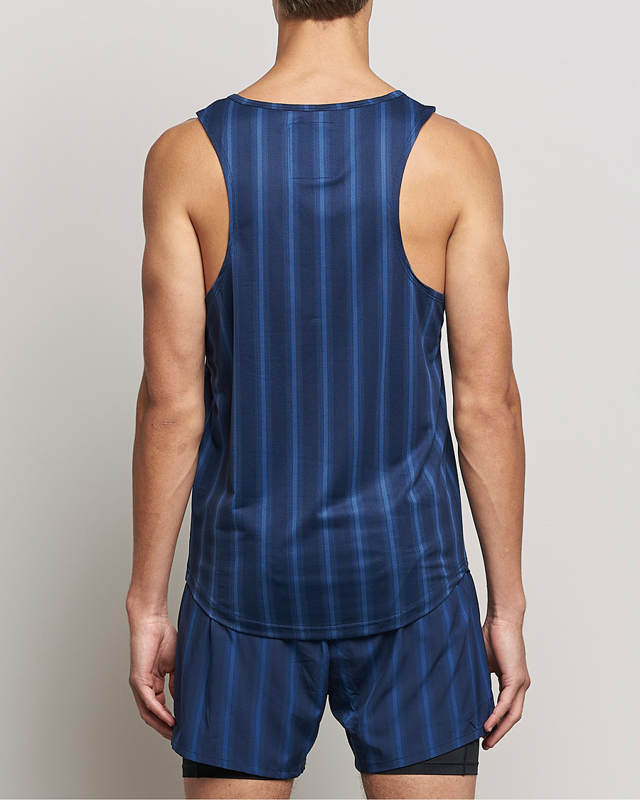 Heren | T-shirts | NN07 | Combat Singlet Navy Stripe